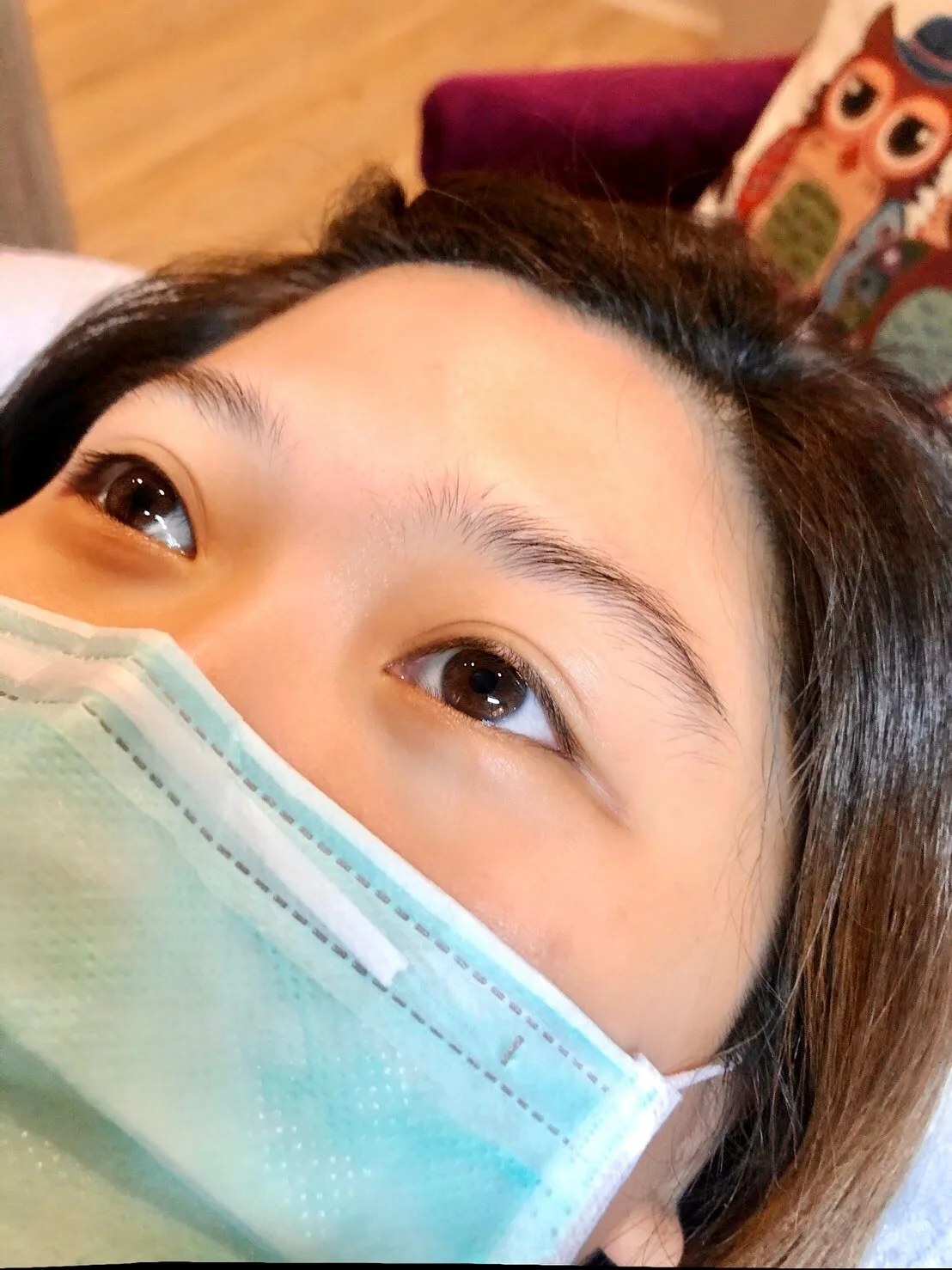 接睫毛前的素眼