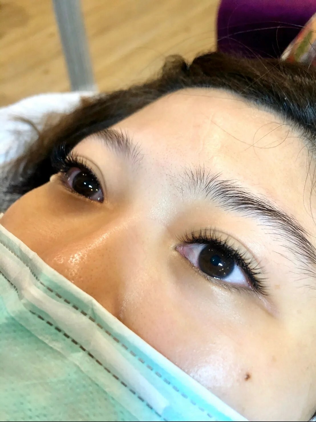 接後:亮眼人魚睫毛 150 根