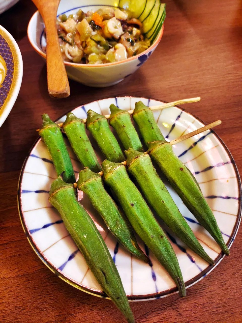 烤秋葵清甜