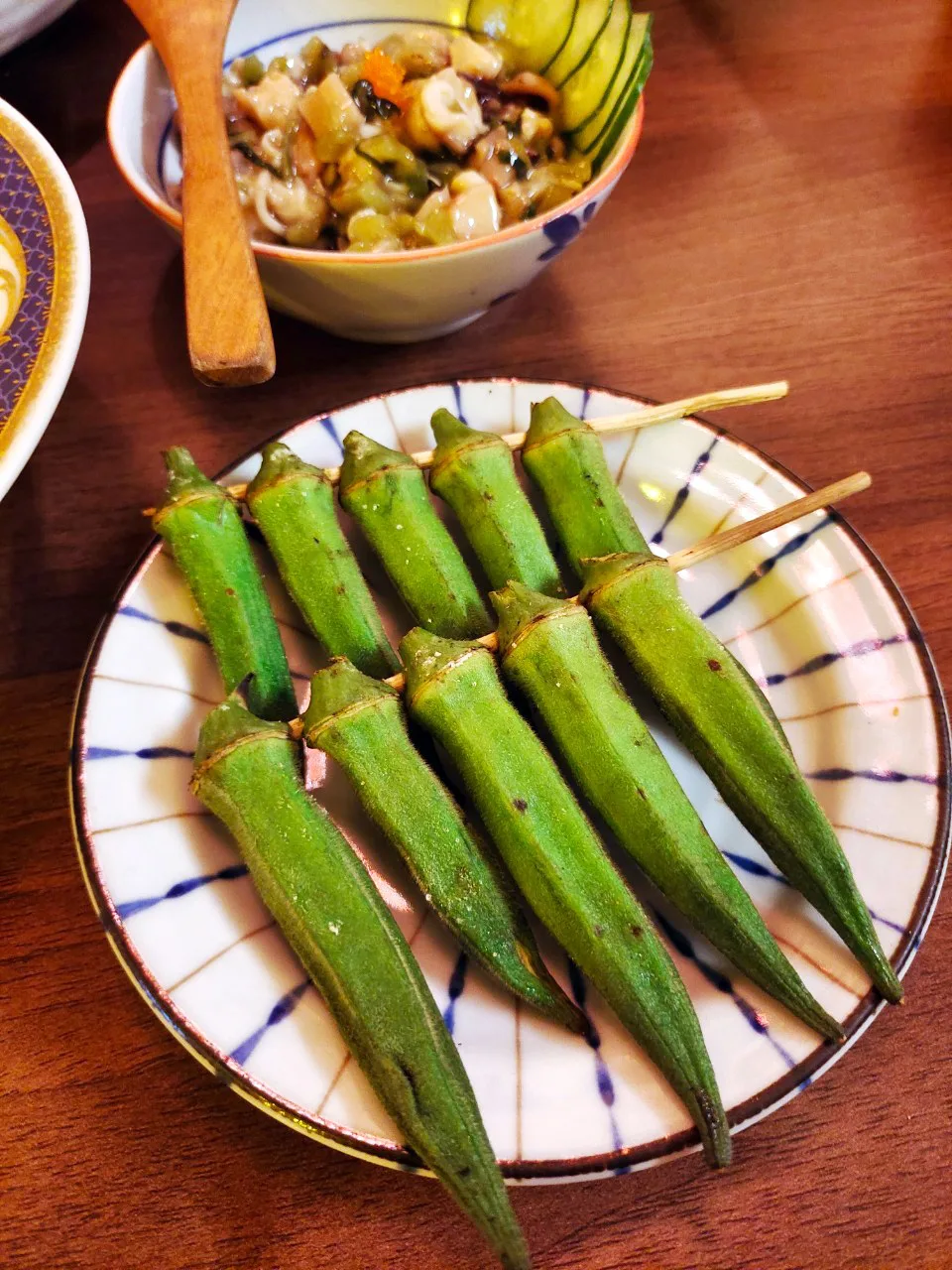 烤秋葵清甜