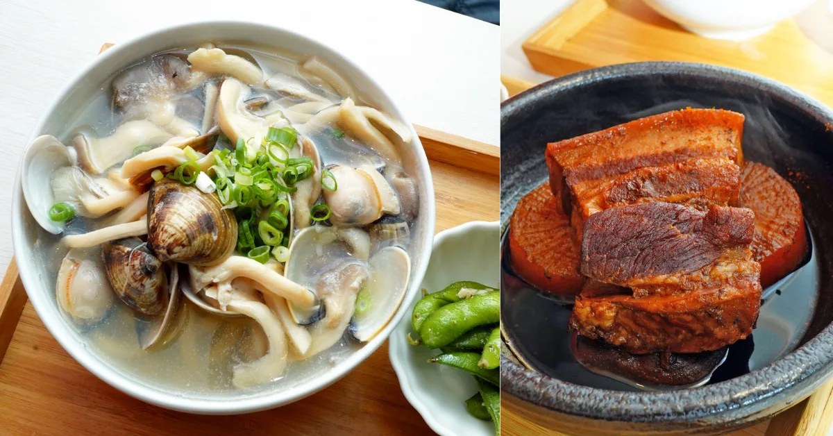 台南日式｜裕樂亭 東門路，泰式綠咖哩雞＋蘿蔔燉肉＋酒香蛤蠣烏龍麵