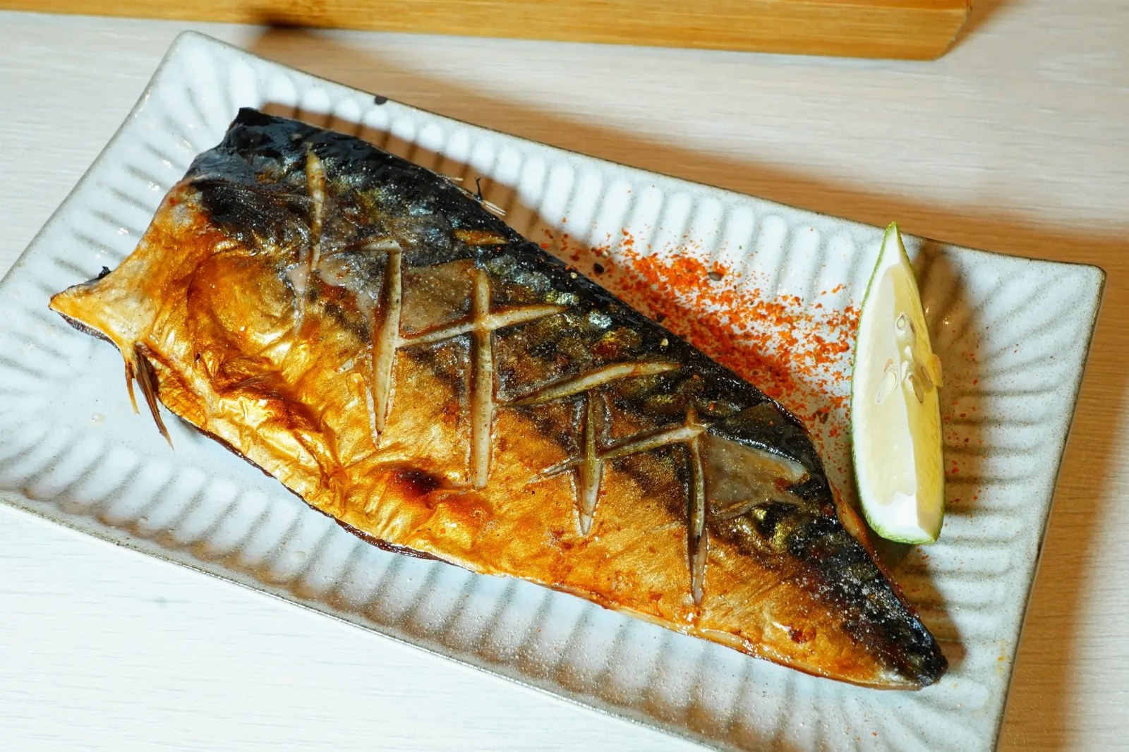 日式烤鯖魚，肉質鮮嫩