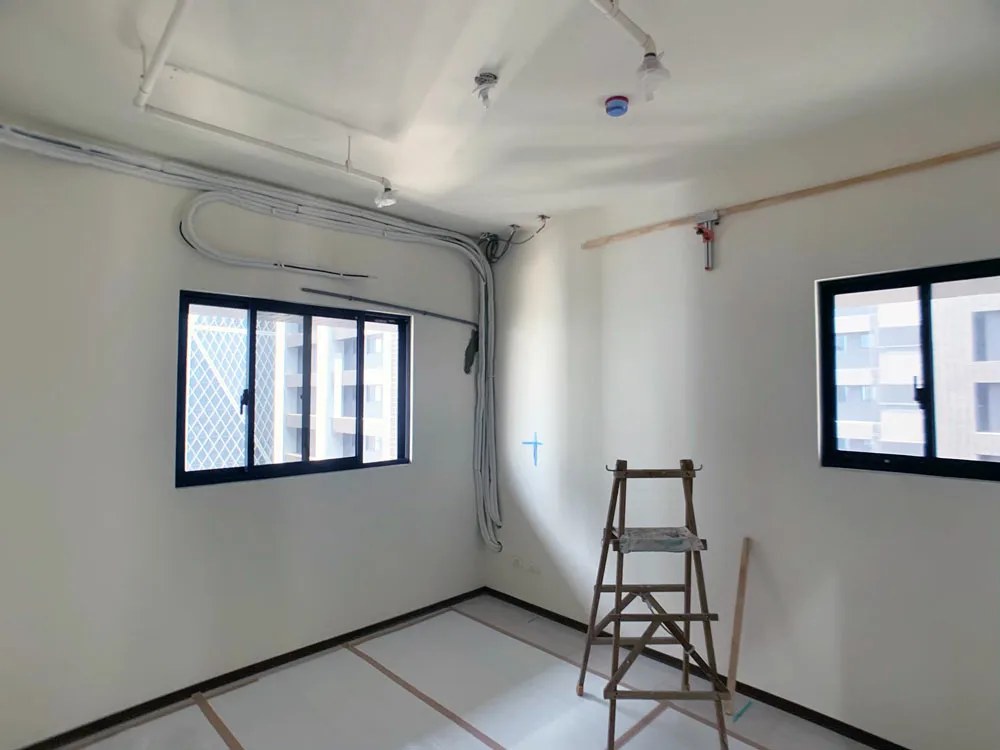 主臥、次臥施工中