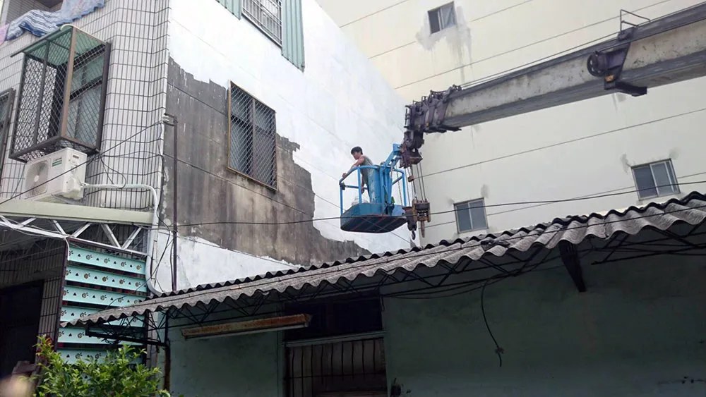 清洗、填補後上防水層