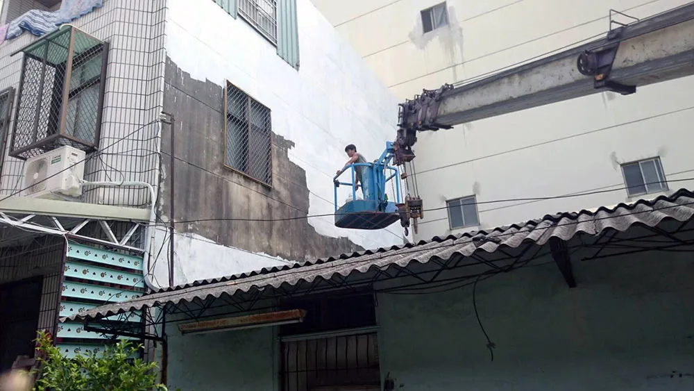 清洗、填補後上防水層