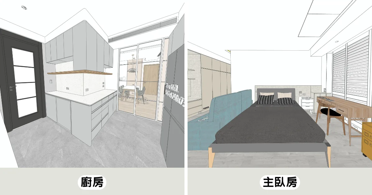 定案格局平面圖與 3D 模擬